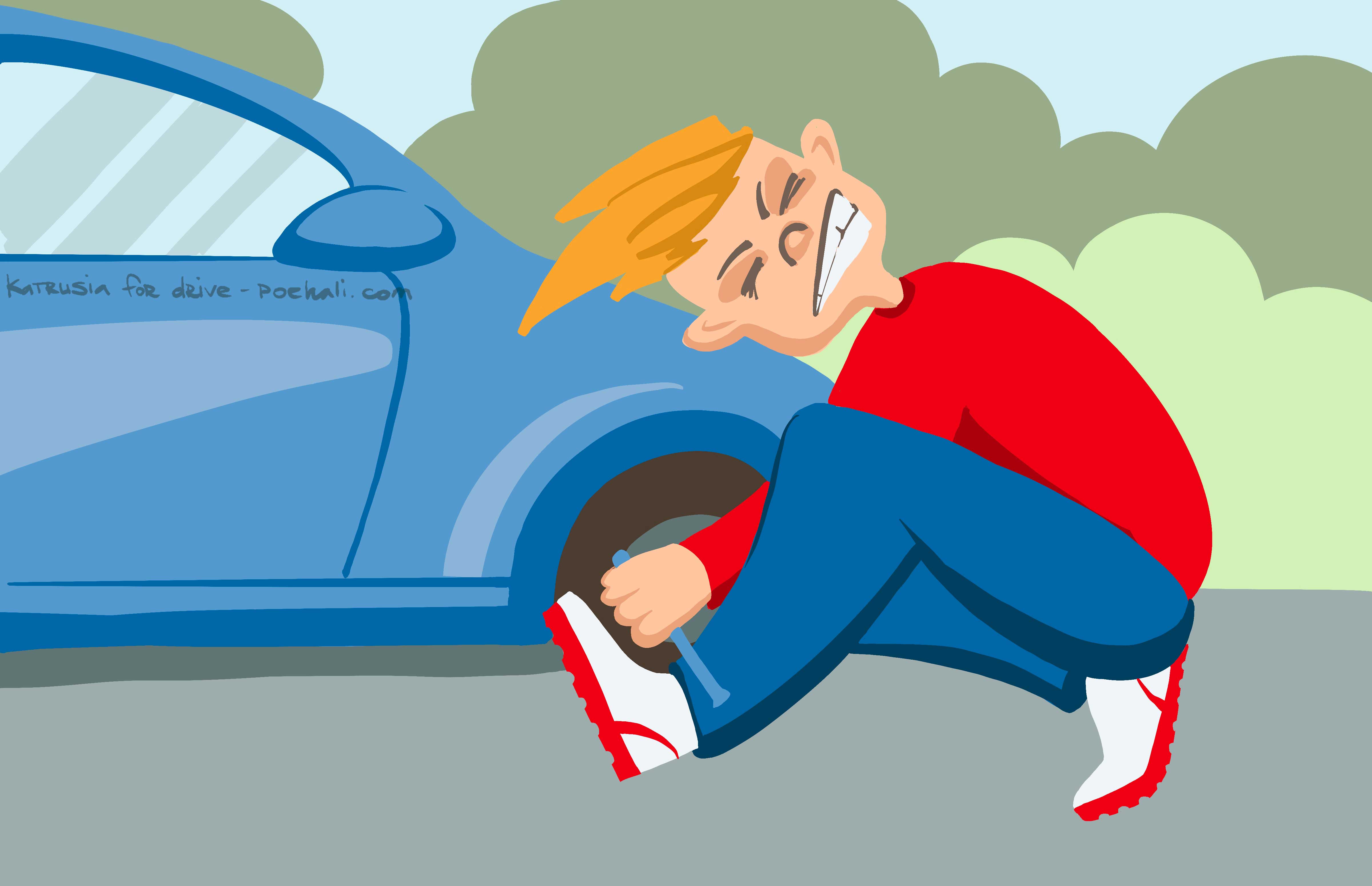 Как снять «прикипевшее» колесо?